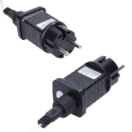LED buiten kerstgordijn 360xLED/8 functies 15m IP44 warm wit