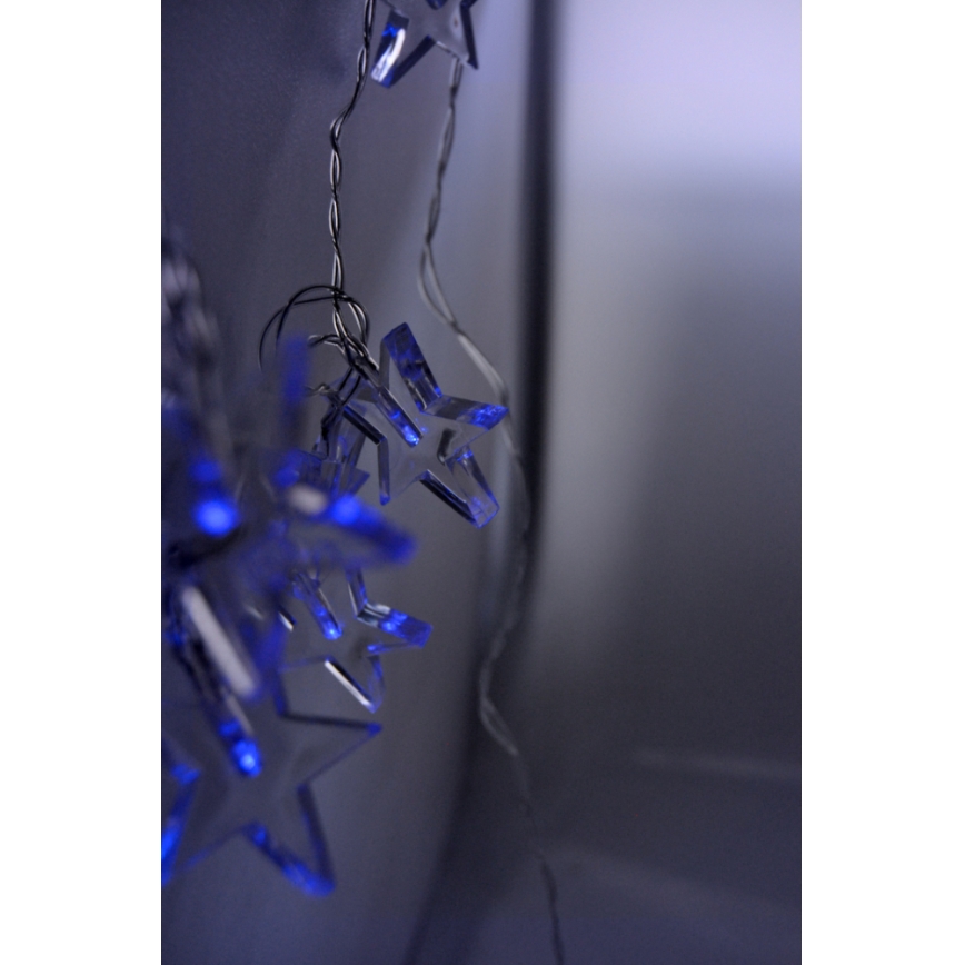 LED kerstsnoer 10xLED/2xAA 2,5m blauw