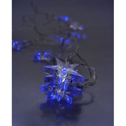 LED  lichtsnoer 10xLED/2xAA 2,5m blauw