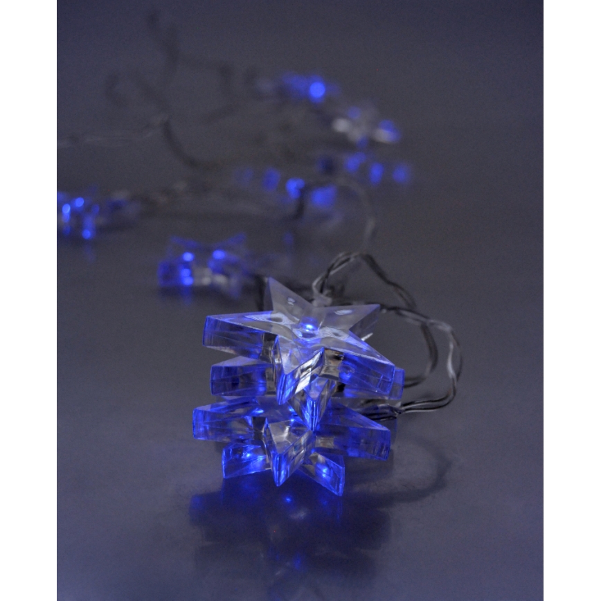LED  lichtsnoer 10xLED/2xAA 2,5m blauw