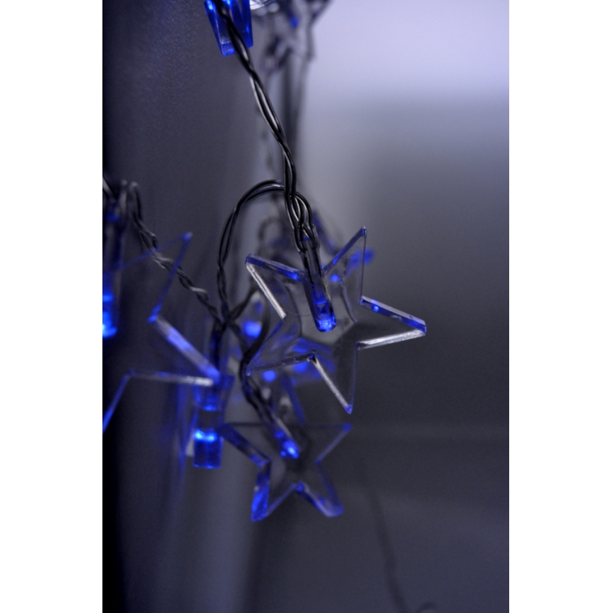 LED  lichtsnoer 10xLED/2xAA 2,5m blauw