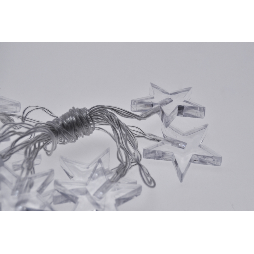 LED Kerst Lichtketting 10xLED/2xAA 2,5m koud wit