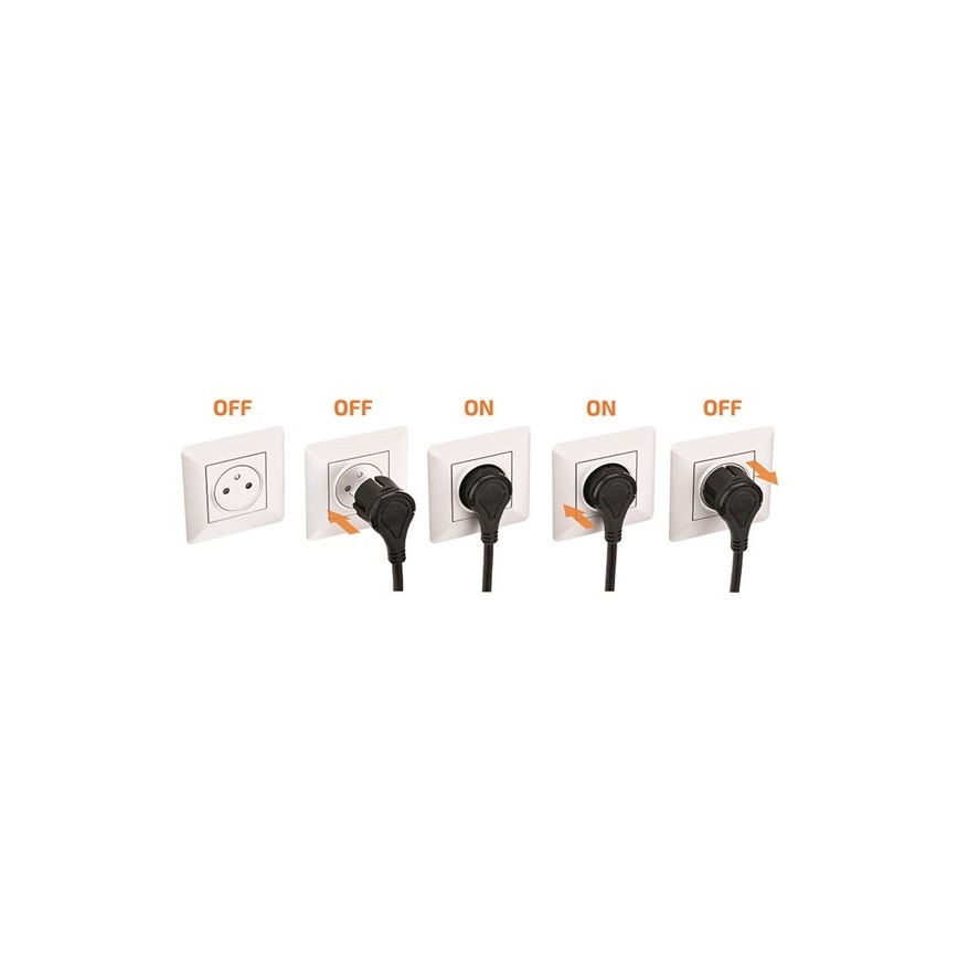 Stopcontact SLIM PUSH, wit