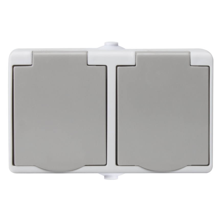 Solight 5B308 - Dubbel stopcontact voor vochtige omgeving IP54