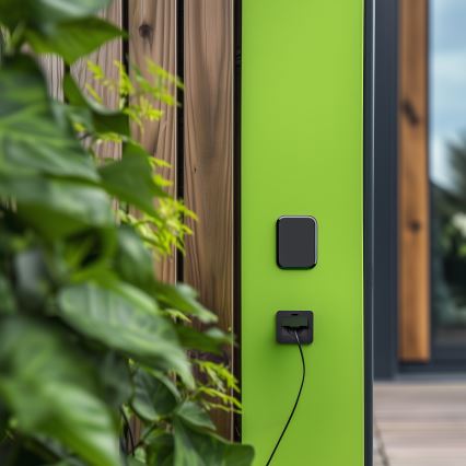 Buiten inbouw vloer stopcontact IP55 zwart rechthoekig
