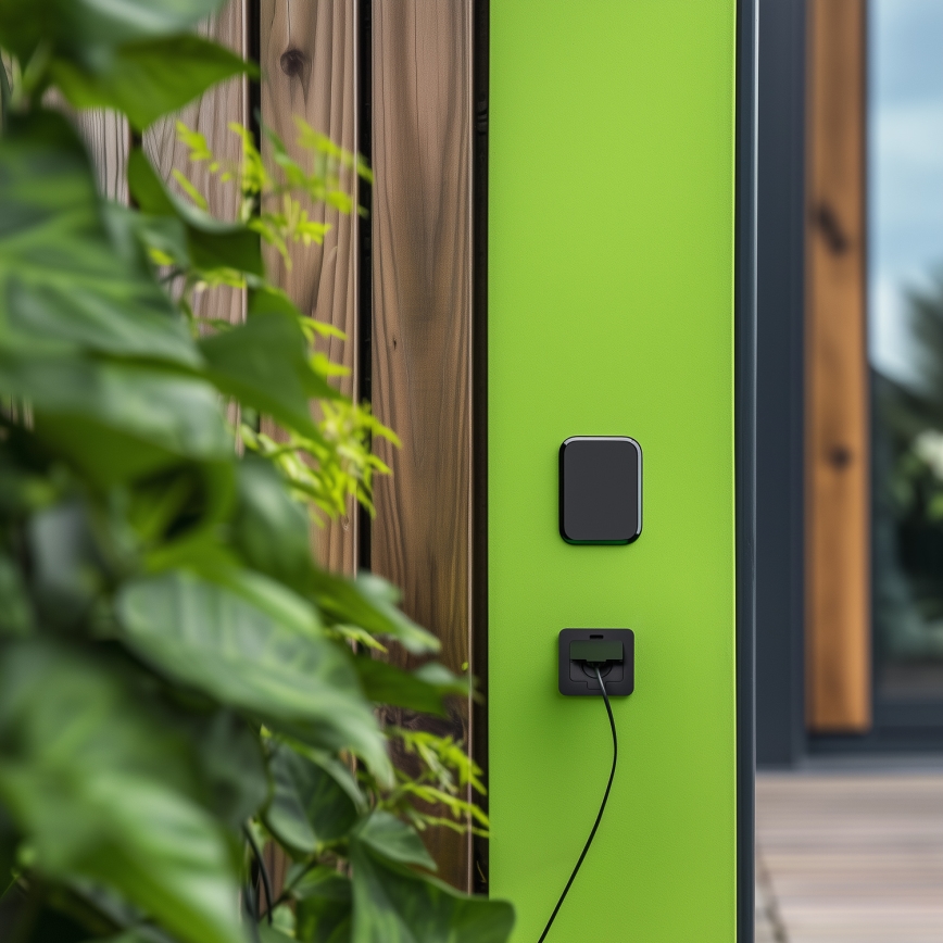 Buiten inbouw vloer stopcontact IP55 zwart rechthoekig