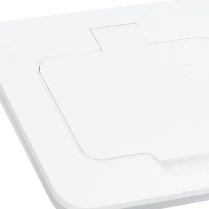 Inbouw-vloercontactdoos voor buiten IP55, wit, rechthoekig