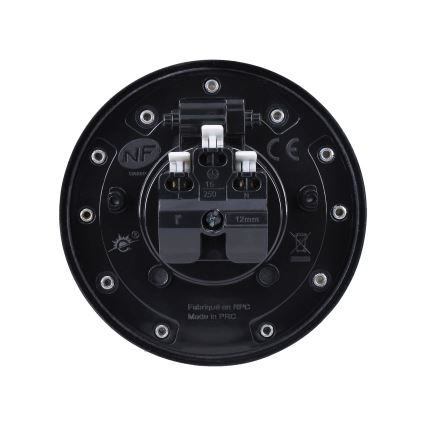 Buiten inbouw vloer socket IP55 rond