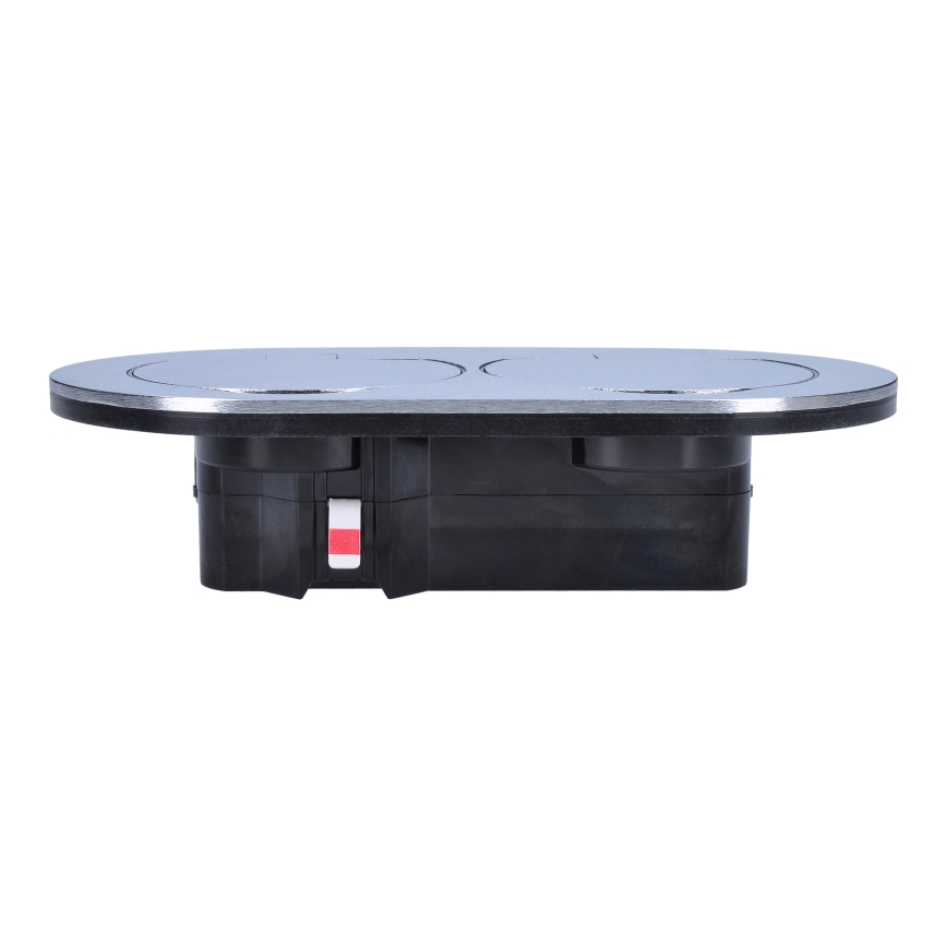 Buiten inbouw vloer double socket IP55 rond