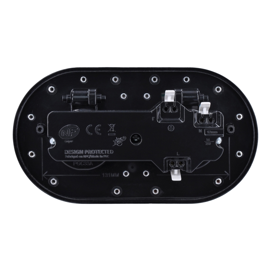 Buiten inbouw vloer double socket IP55 rond