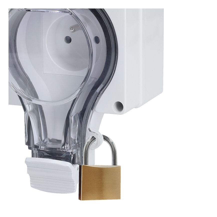 Wandcontactdoos voor vochtige ruimtes met schakelaar 230 V/16 A, IP66
