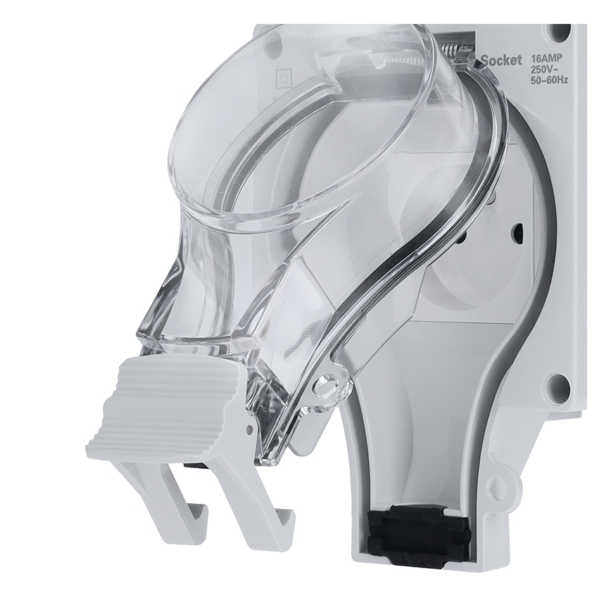 Wandcontactdoos voor vochtige ruimtes met schakelaar 230 V/16 A, IP66