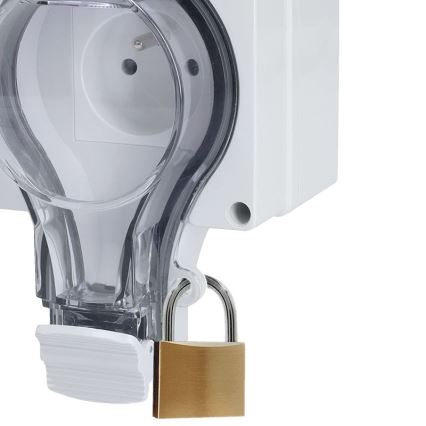 Dubbele wandcontactdoos voor vochtige omgevingen 230V/16A IP66