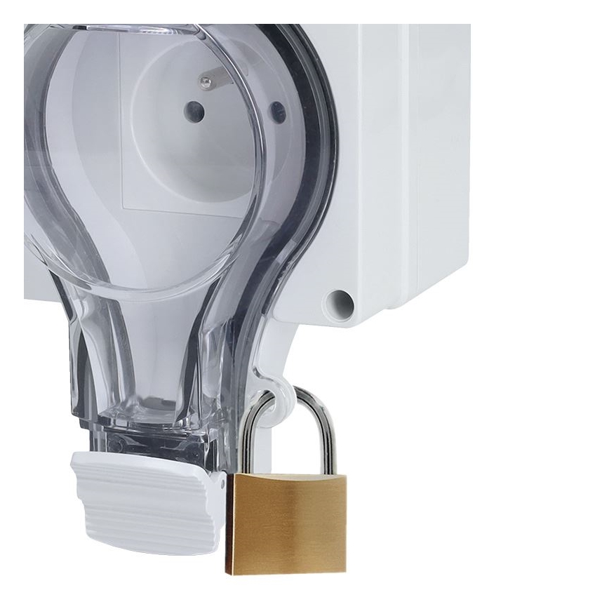 Dubbele wandcontactdoos voor vochtige omgevingen 230V/16A IP66