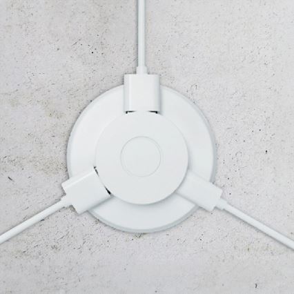 Inbouw USB oplader USB A+C wit