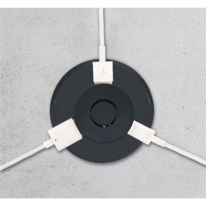 Inbouw USB oplader USB A+C zwart