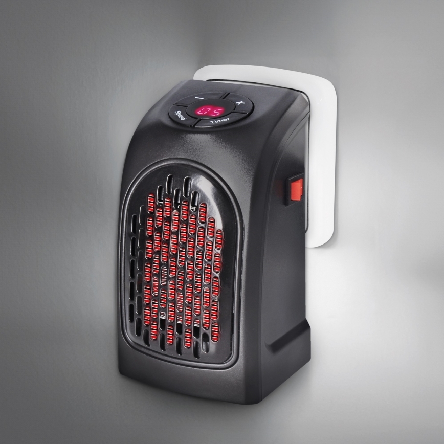 Mini stopcontact ventilator met een keramisch verwarmingselement 350W/230V