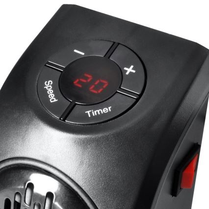 Mini stopcontact ventilator met een keramisch verwarmingselement 350W/230V