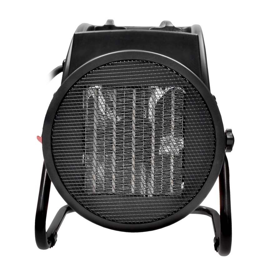 Staande ventilator met een keramisch verwarmingselement 3000W/230V zwart