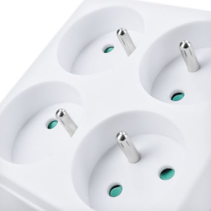Stekkerdoos 4x 10A wit