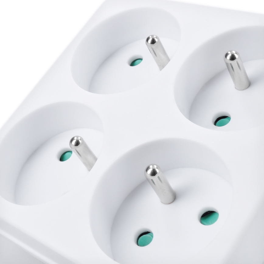 Stekkerdoos 4x 10A wit