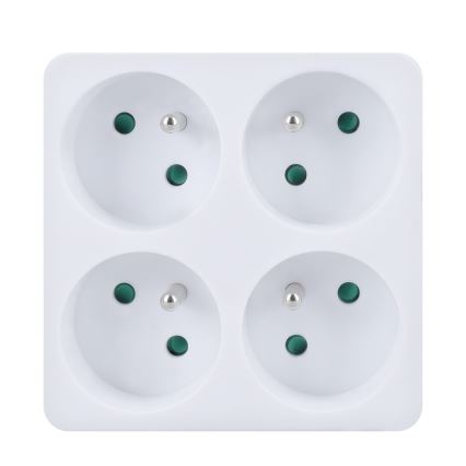 Stekkerdoos 4x 10A wit