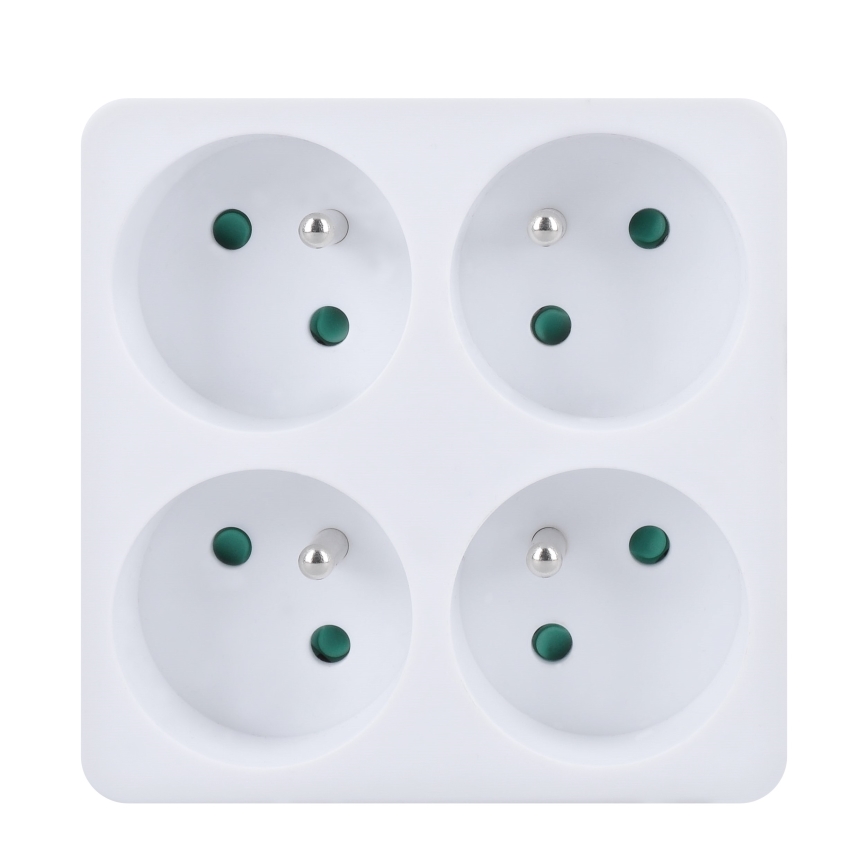 Stekkerdoos 4x 10A wit