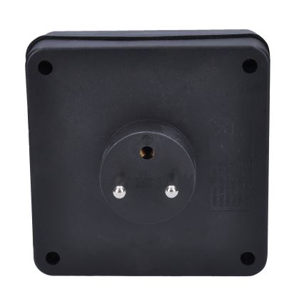 Stekkerdoos splitter 4x 10A zwart