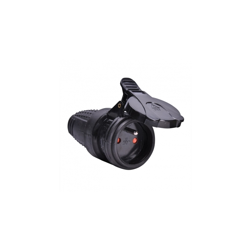 Contrastekker rubber weerbestendig 230V/16A IP44