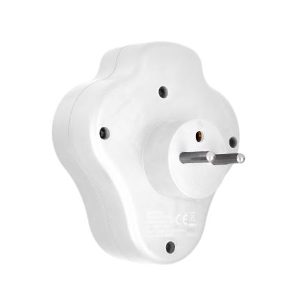 Verdeelstekker met USB A+C charger en schakelaar 2x10A wit
