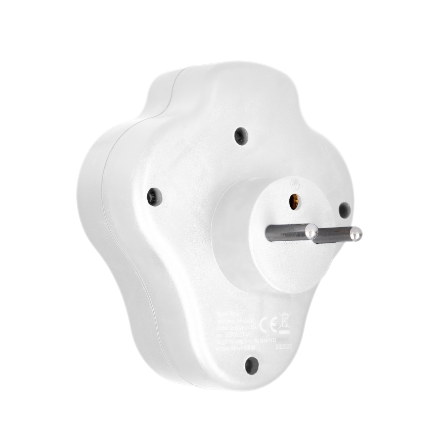 Verdeelstekker met USB A+C charger en schakelaar 2x10A wit
