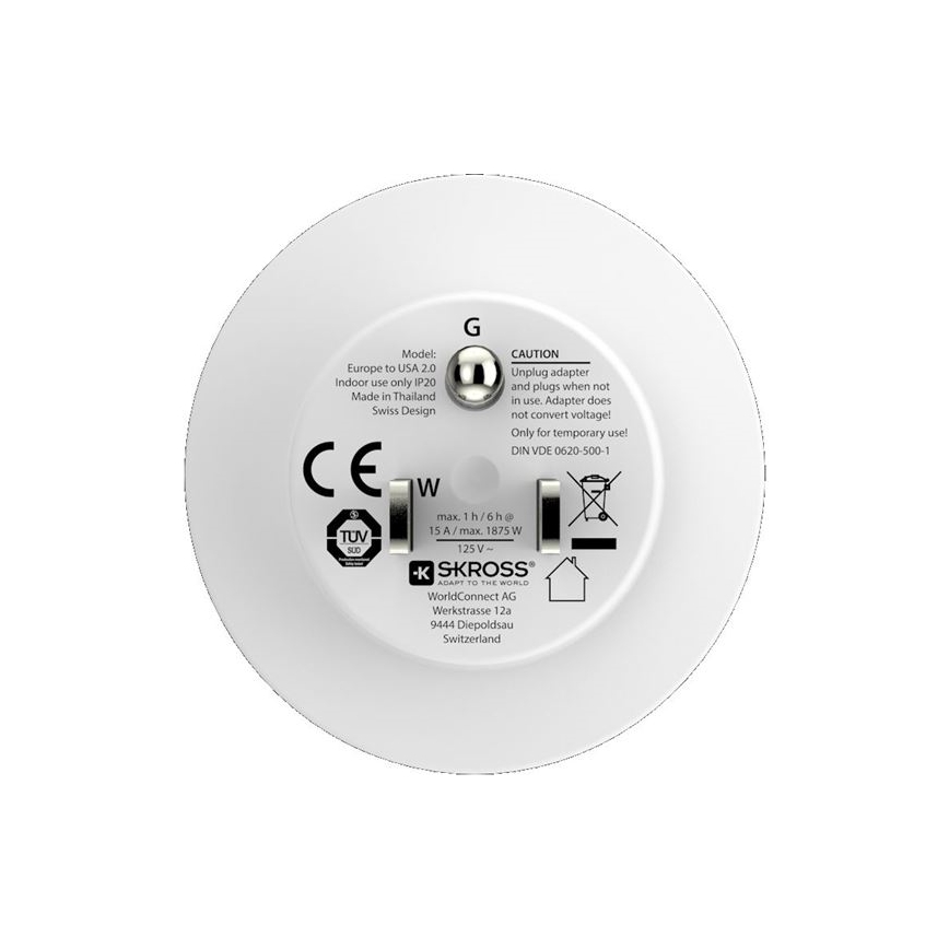 Reisadapter USA 15A