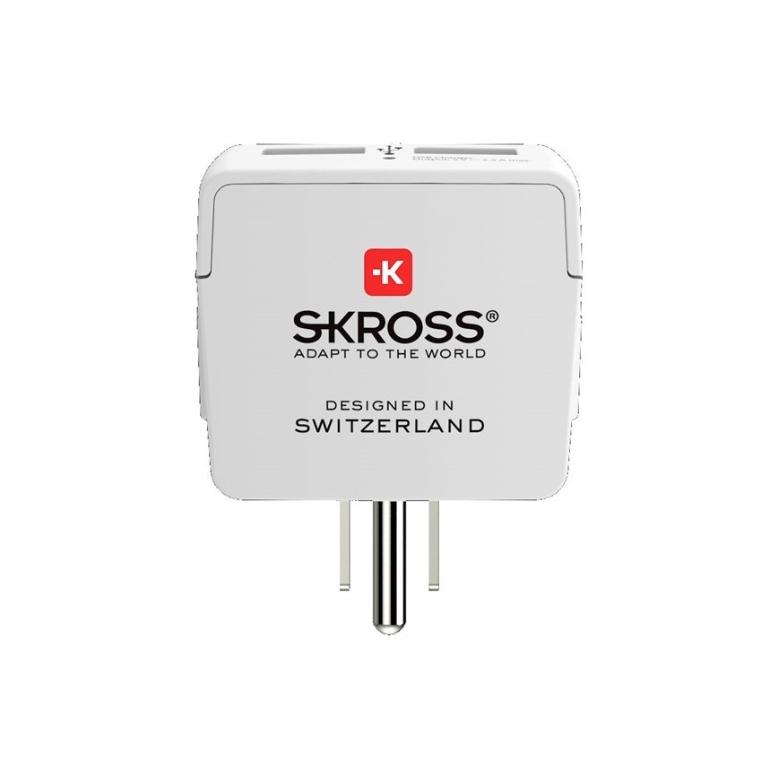 Reisstekker voor USA 230V + 2x USB poort