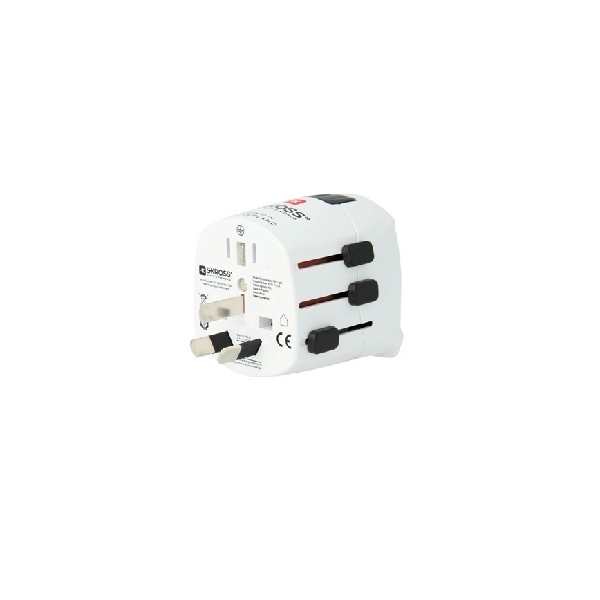 Reisstekker voor UK, USA, Australië en China 230V