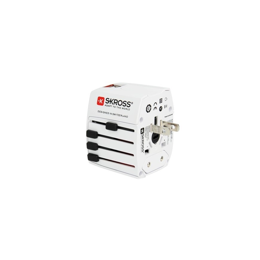 Internationale Reisstekker 230V + 2x USB poort
