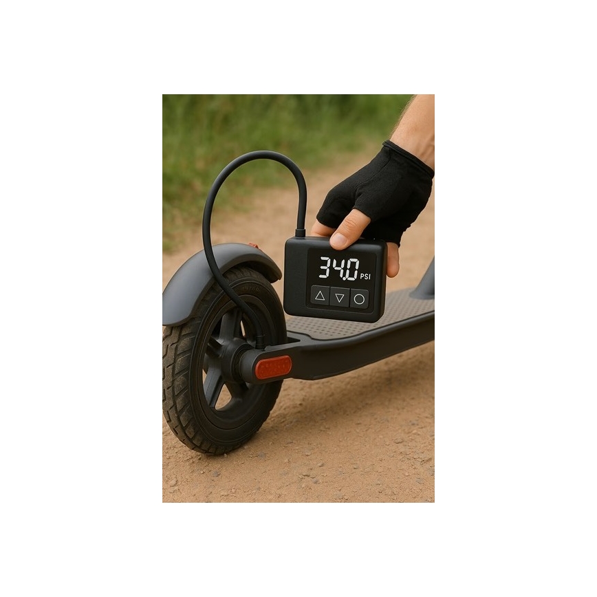 Digitale draagbare luchtcompressor 500 mAh 5V zwart