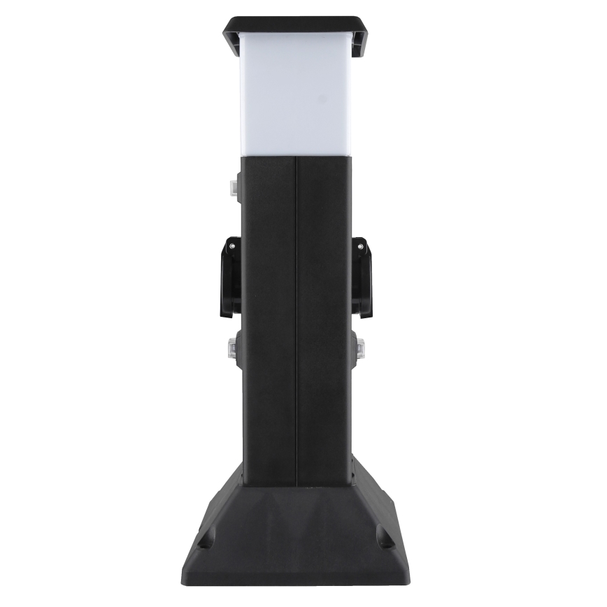 Buitenlamp met 2 stopcontacten 1xE14/15W/230V IP44 zwart