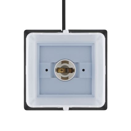 Buitenlamp met 2 stopcontacten 1xE14/15W/230V IP44 zwart