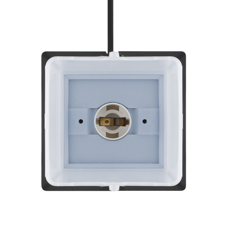 Buitenlamp met 2 stopcontacten 1xE14/15W/230V IP44 zwart