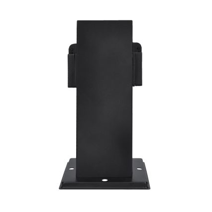 Buitenstopcontactpaal 2-voudig 230V IP44 zwart vierkant