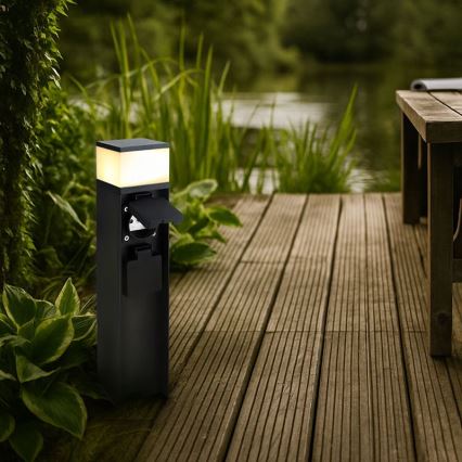 Buitenwandlamp met 2 fittingen, 1x G9/11W/230V, IP44, zwart