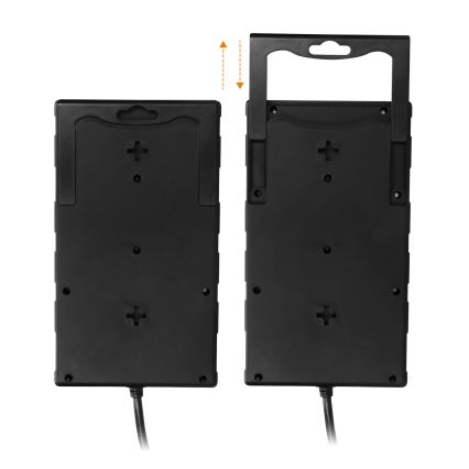 Verlengsnoer met schakelaar 8Z Type E + 1xUSB-A + 1xUSB-C 2m zwart