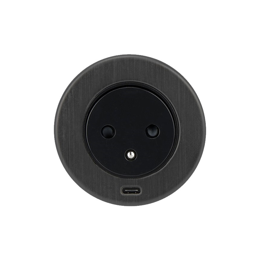 Inbouw USB Stopcontact 1Z + 1xUSB-C 230V