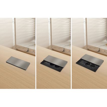 Inbouwstopcontact 20W, 2-voudig + USB-A + USB-C + HDMI