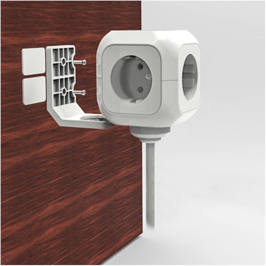 Stekkerdoos Kubus 4x230V/2xUSB 5V 2m