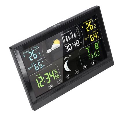 Weerstation met kleurendisplay 5V/2xAAA zwart