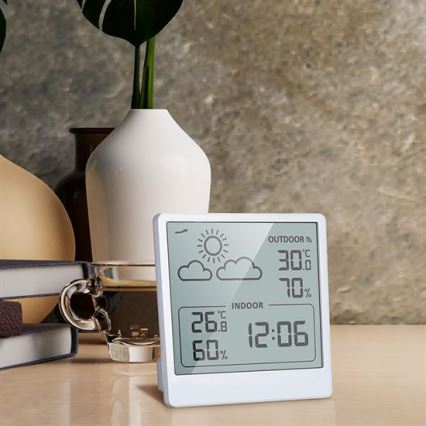 Digitale thermometer 5V/2xAAA + 2xAAA wit