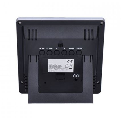 Weerstation met LCD scherm 230V zwart