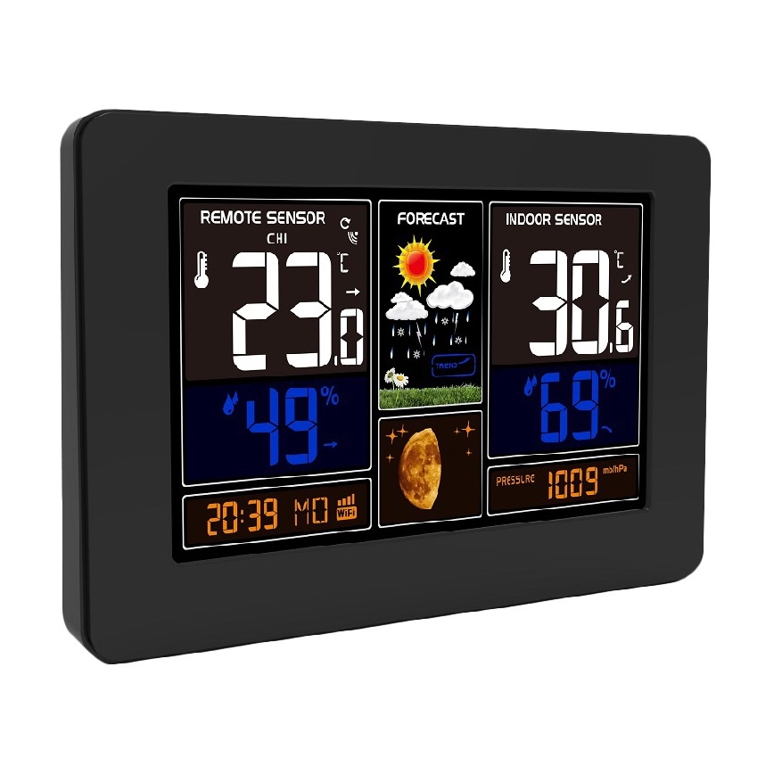 Weerstation met kleur LCD scherm 2xAA/5V Wi-Fi Tuya