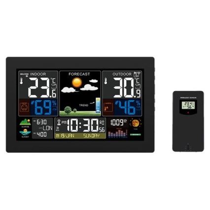 Weerstation met kleuren LCD-scherm 230V/2xAA + 2xAA
